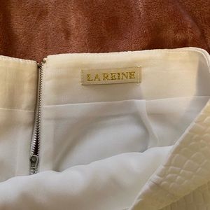 White crocodile print skirt